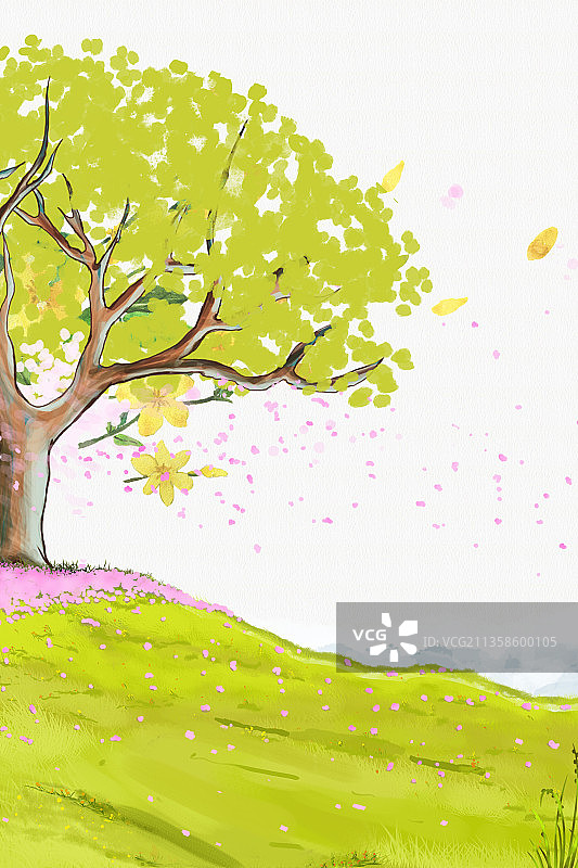 春天绿色户外背景图片素材