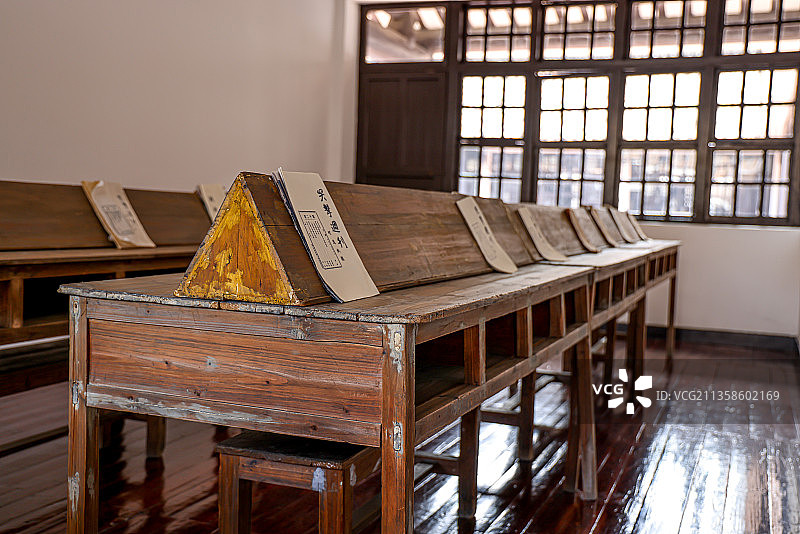 黄埔军校内的阅览室图片素材