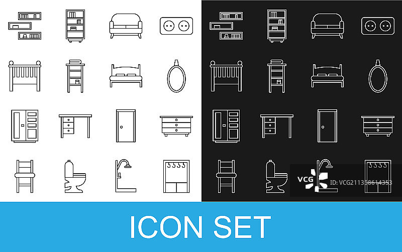 衣柜梳妆台镜子沙发图片素材