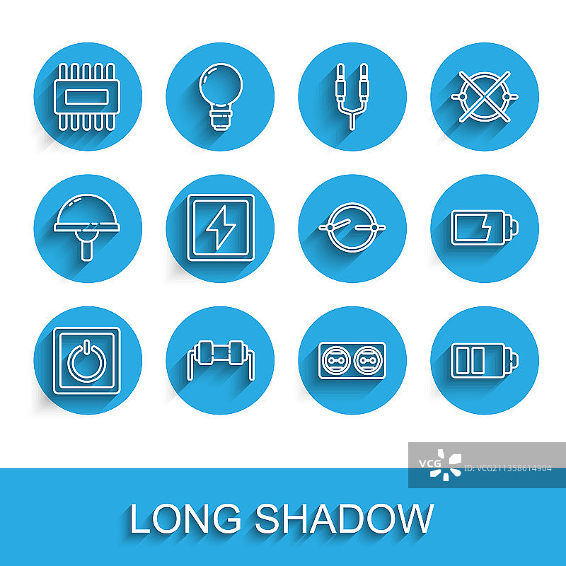 电灯开关和电阻器图片素材