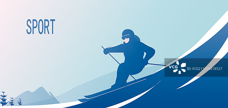 滑雪自由行图片素材