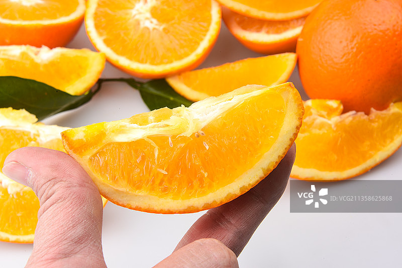 健康食物赣南脐橙精品水果白底棚拍图片素材