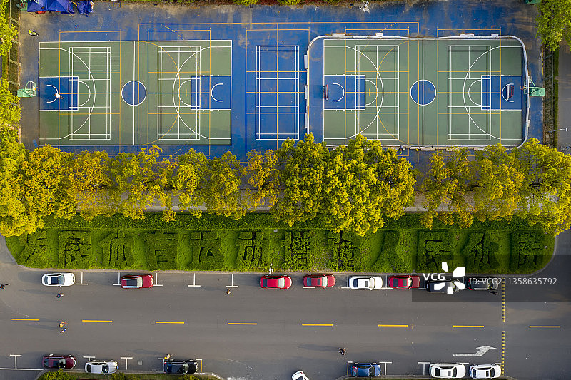 上海体育学院足球场图片素材