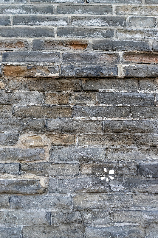 中国泰安岱庙的城墙近景图片素材