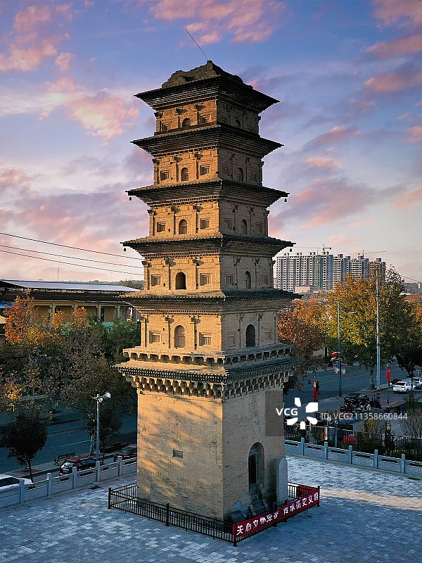 山西临猗妙道寺西塔（隋唐•国保）图片素材