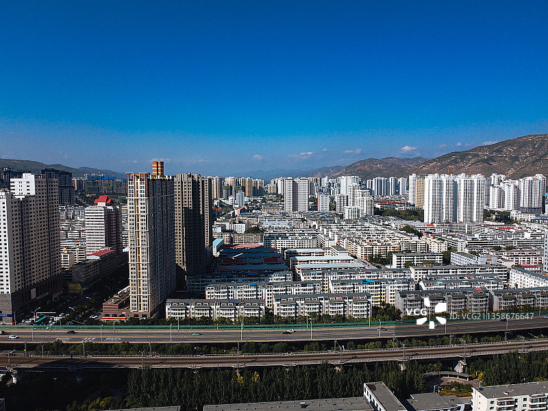 西宁 城西区 胜利路 人民公园 国贸大厦 锦绣江南 新宁桥图片素材