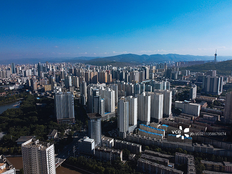 西宁 城西区 胜利路 人民公园 国贸大厦 锦绣江南 新宁桥图片素材