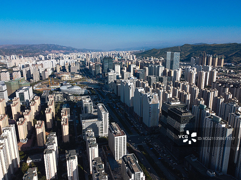 西宁 城西区 五四西路 海湖体育中心 通海路 湟川中学图片素材