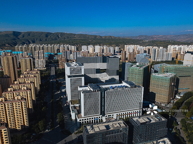 西宁 城西区 五四西路 海湖广场 科技馆 青海大剧院 万达广图片素材