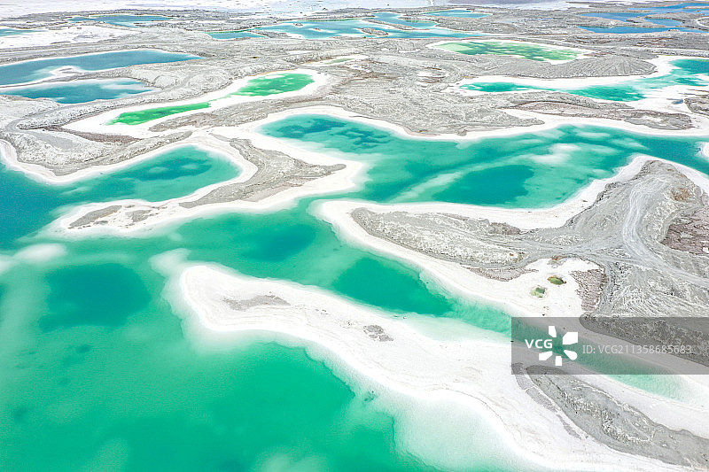 大柴旦翡翠湖图片素材