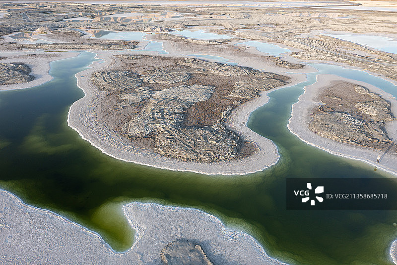 大柴旦翡翠湖图片素材