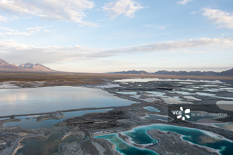 大柴旦翡翠湖图片素材