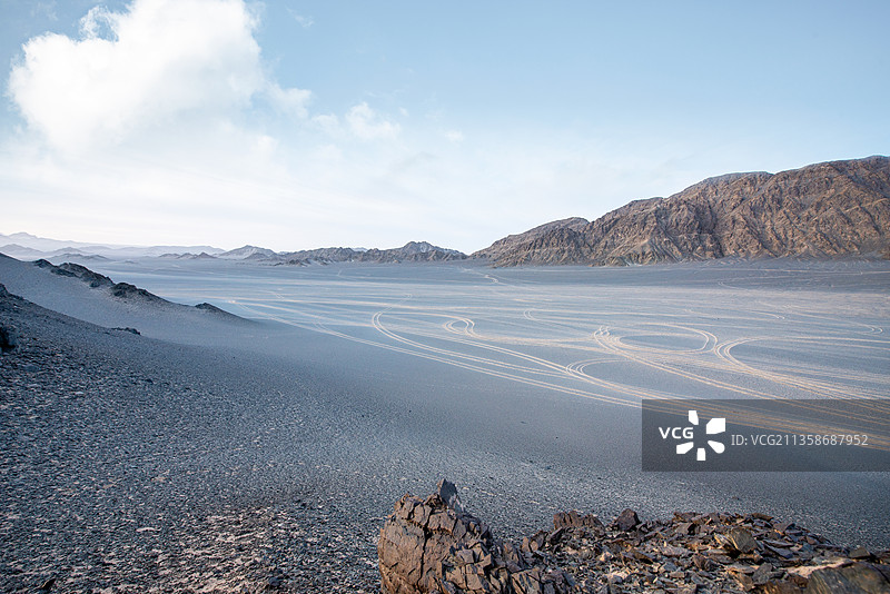 青海黑山戈壁地貌图片素材