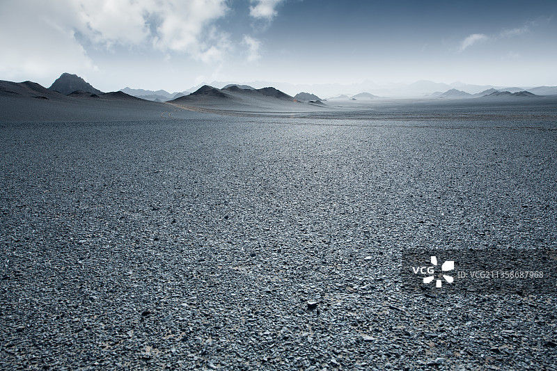 青海黑山戈壁地貌图片素材