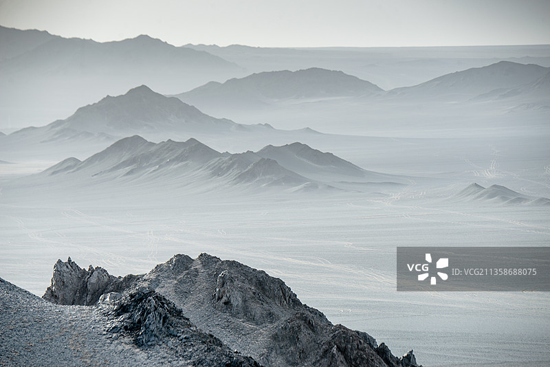 青海黑山戈壁地貌图片素材