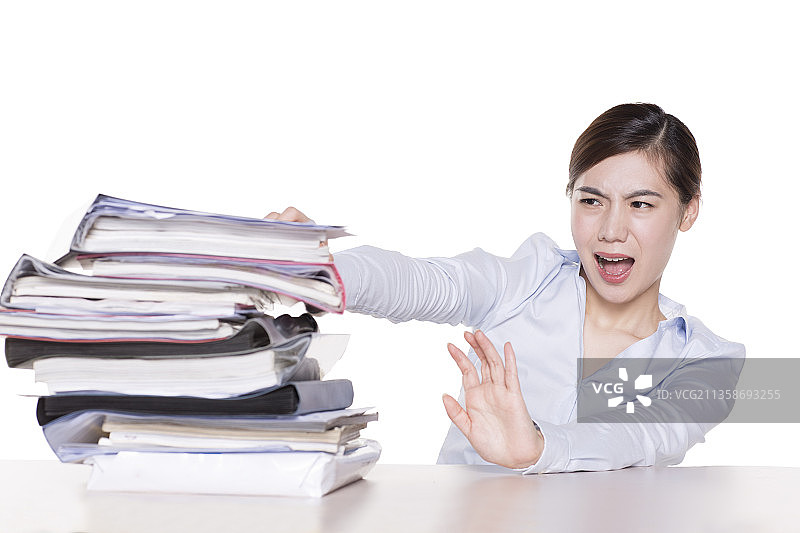 工作压力大的职场女性图片素材