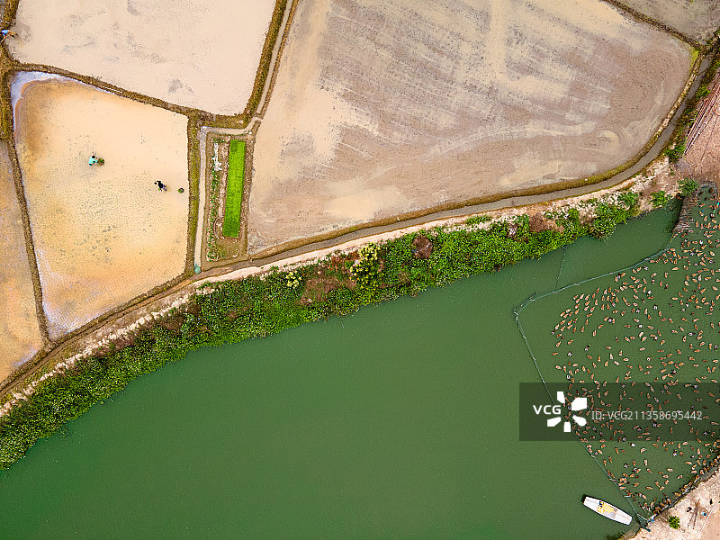 农业无人机施肥洒药图片素材