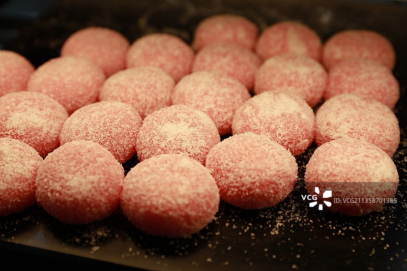 美食椰蓉大福图片素材