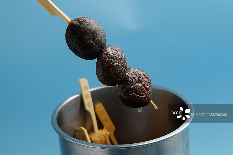 关东煮香菇特写图片素材