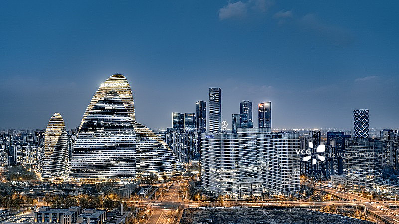 城市建筑夜景风光图片素材