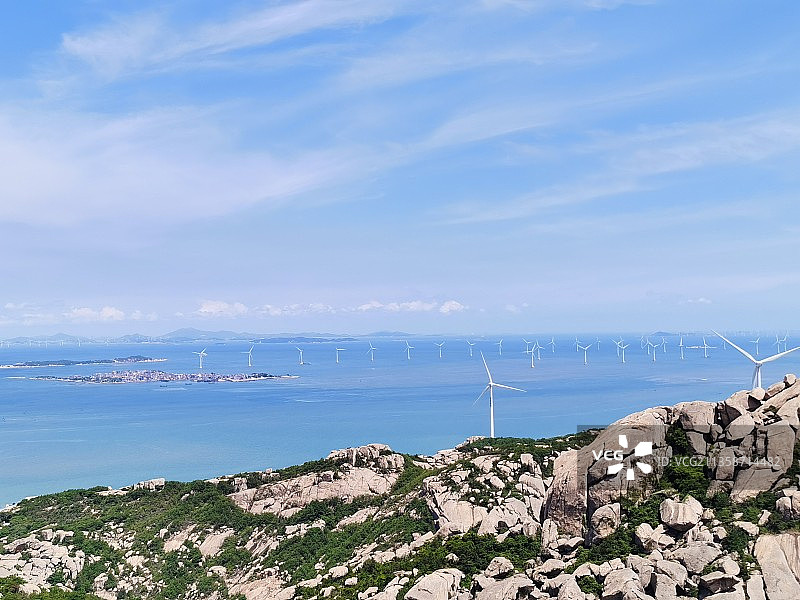 海边的风车图片素材