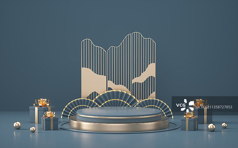 产品展台三维图形喜庆节日背景图片素材