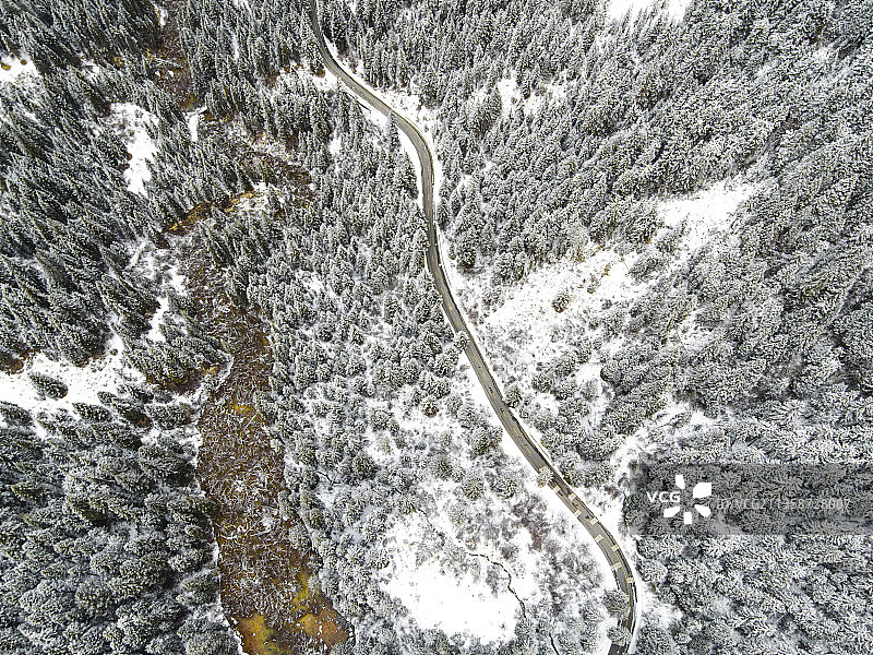 冬季牟尼沟林海图片素材