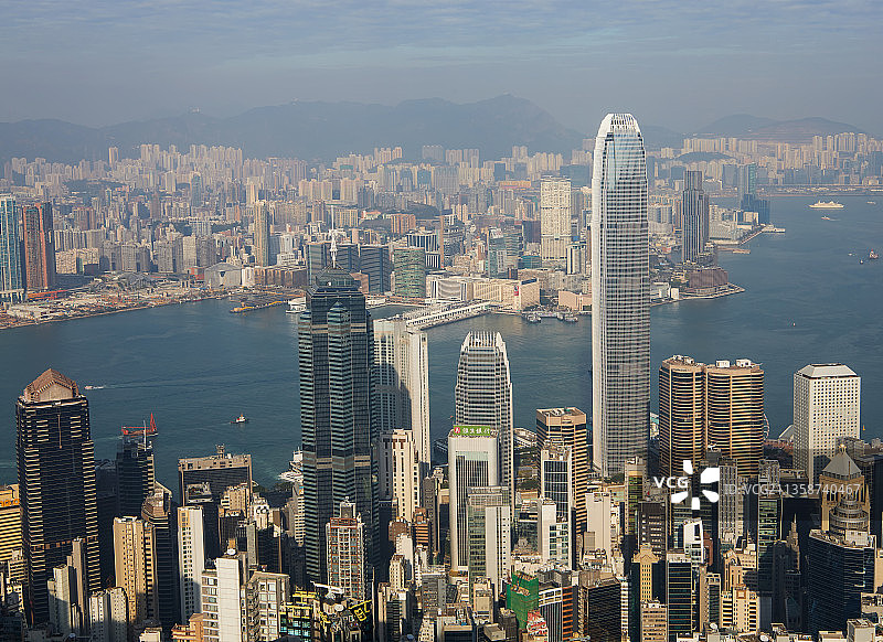 中环 香港 金融中心 维多利亚港图片素材