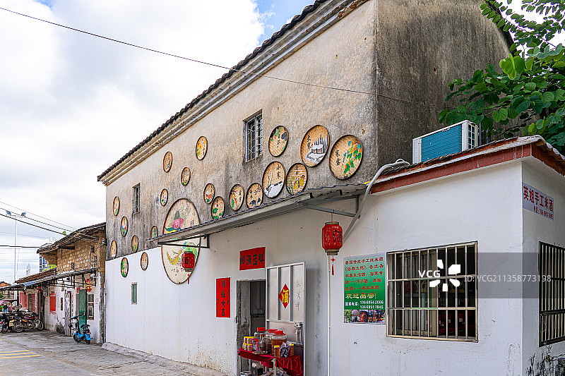 广东省惠州市墨园村古村落乡村振兴自然风光图片素材