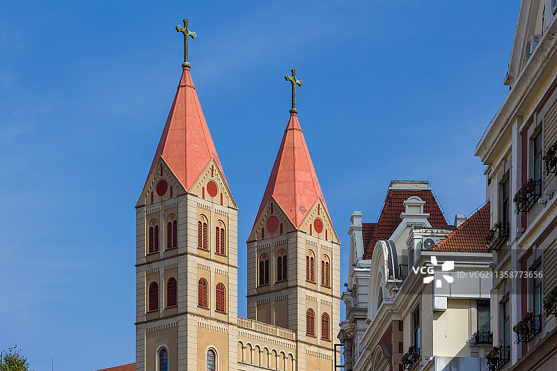 青岛圣弥厄尔教堂图片素材