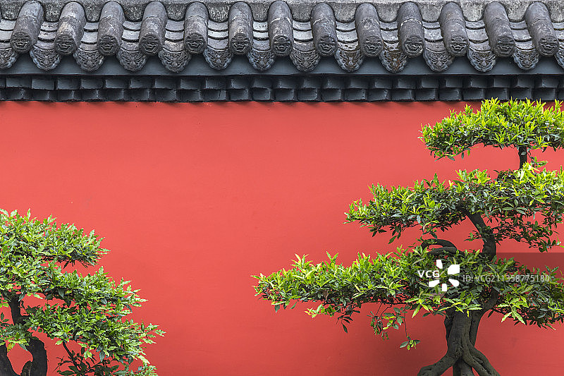 成都武侯祠红墙翠竹景点图片素材