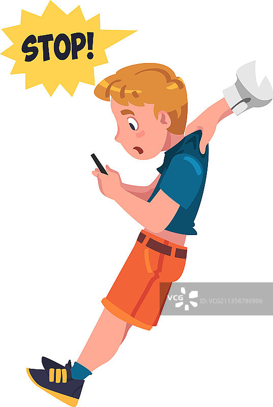 沉迷于电子产品的男孩玩电子游戏图片素材