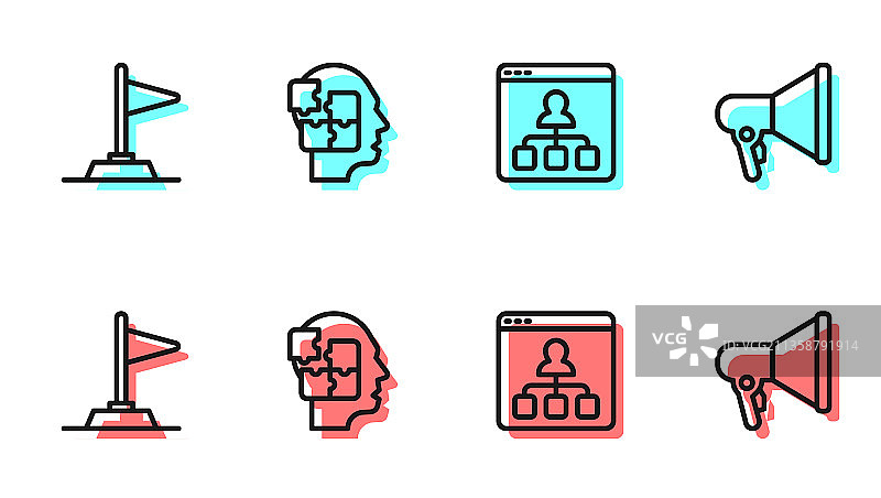 在线教育标志拼图图片素材