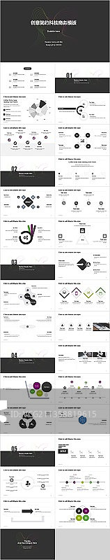 黑色简约科技风商业计划书商务项目书PPT下载图片素材