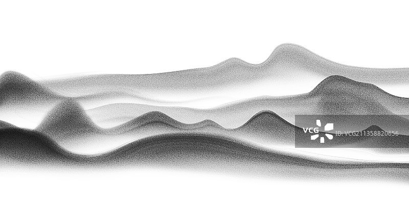 新中式水墨山水插画图片素材