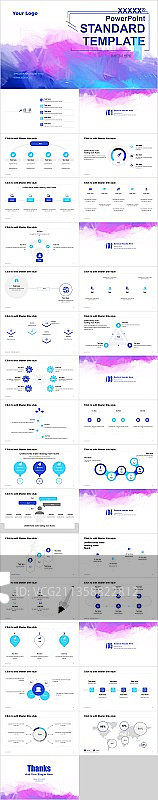 多色商务市场营销培训课件PPT案例图片素材