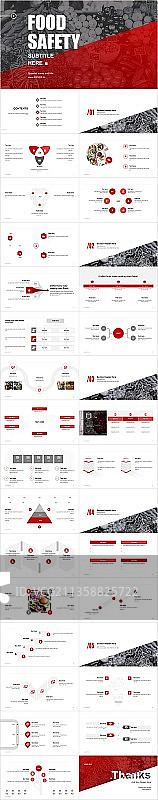 红色商务快销餐饮零售市场营销PPT案例图片素材