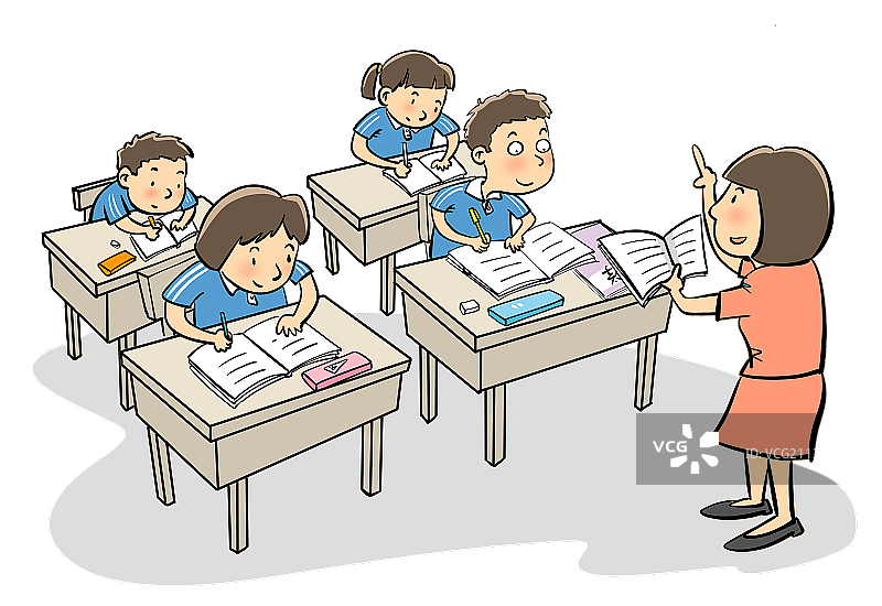 正在上课的老师和学生图片素材