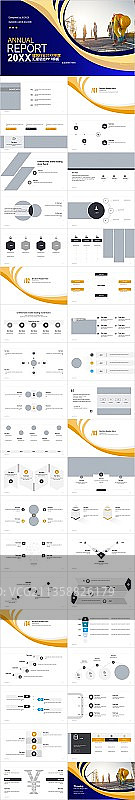 蓝色创意工程建筑工作总结PPT案例图片素材