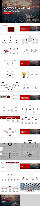 多色商务工作总结商业计划书PPT案例图片素材