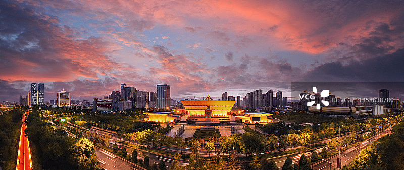 太原 万柏林区 迎泽大街 迎泽大桥 和平南路 博物院 汾河图片素材