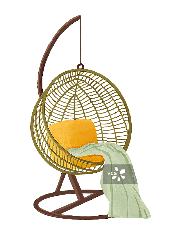 吊篮藤椅图片素材