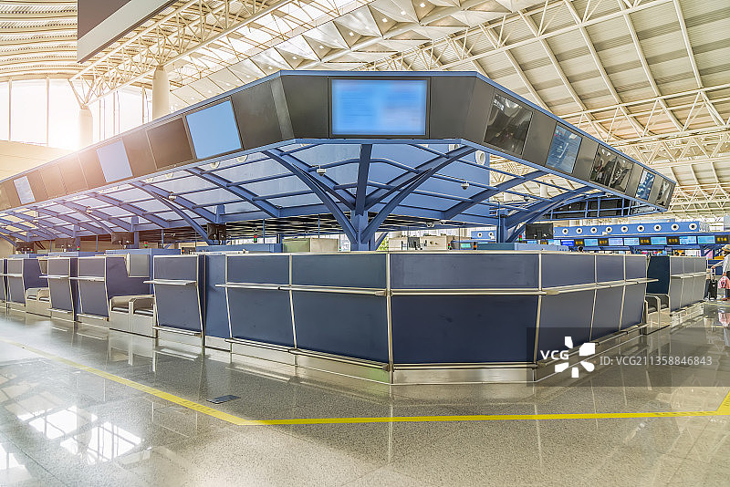 机场航站楼值机台图片素材