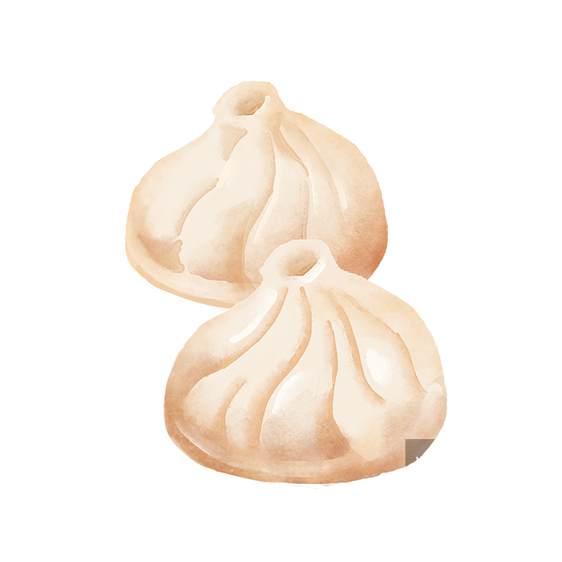 两只小笼包组合图片素材