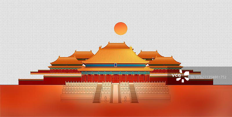 故宫插画图片素材