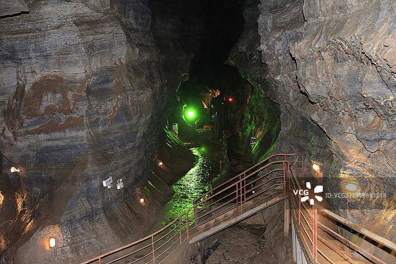 北京市门头沟区八奇洞：洞内风光图片素材