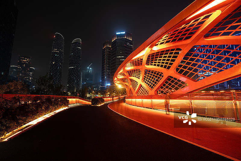 成都、成都夜景、金融中心、交子之环、银泰图片素材