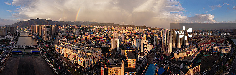 张家口 桥西区 展览馆 百盛购物 中联大厦 尚峰广场 清水河图片素材