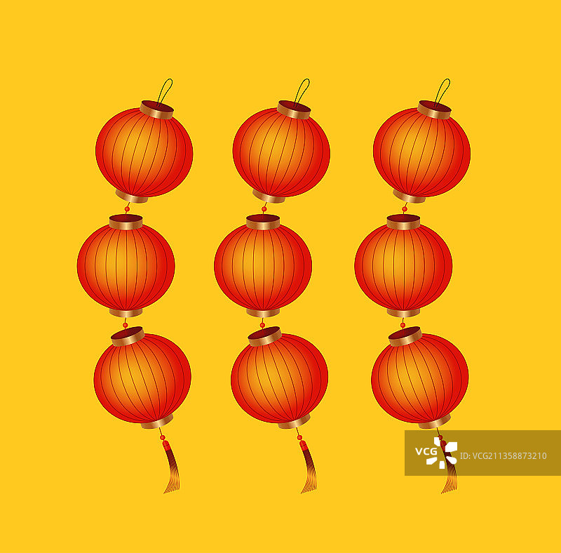 红灯笼矢量插画图片素材