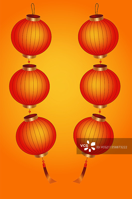 红灯笼矢量插画图片素材